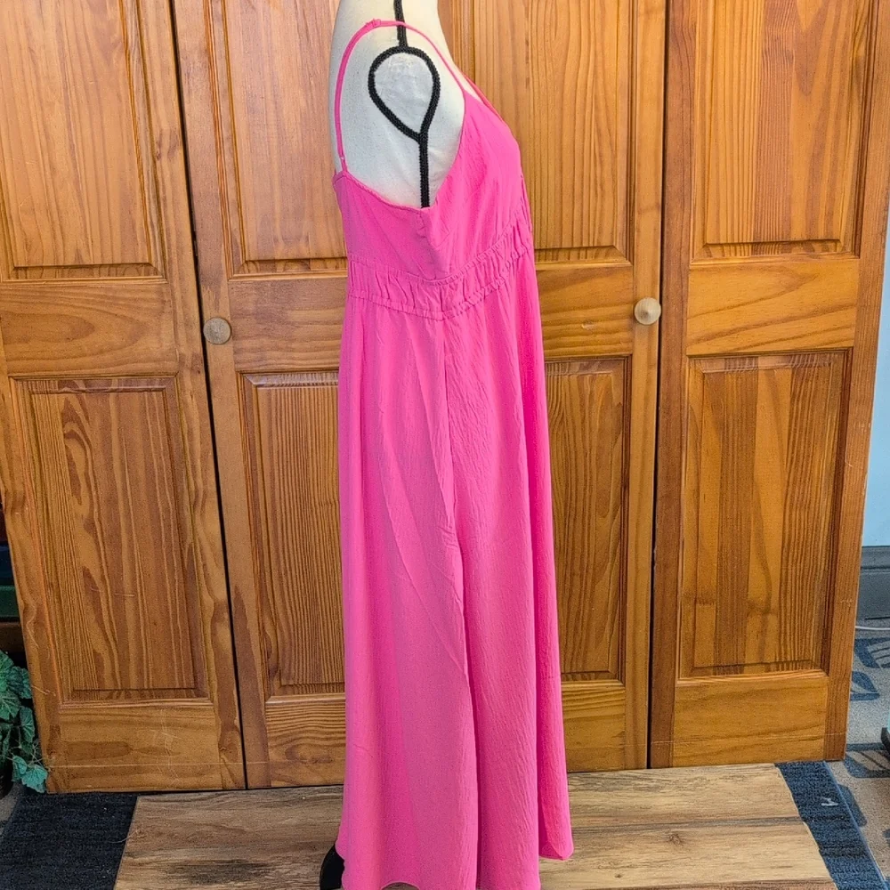 a new day Vibrant Pink Maxi NEW Strapless Dress L                    CC143 - Picture 5 of 9